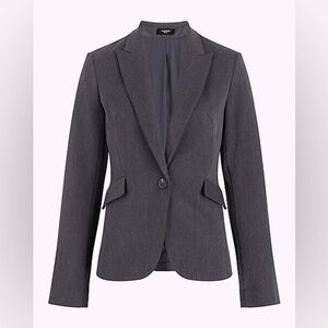 Express‎ Heather Grey Classic One Button Blazer Size 6